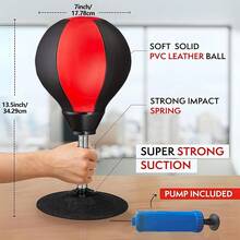 Portable Boxing Punching Bag And Mini Boxing Punching Bag - A Heavy-Duty Stress-Relieving Punching Bag Designed For Boxing Training And Speed Practice. Compact Desktop Punching Bag With Suction Cup (Includes Air Pump) - Suitable For Boxers Of All Levels, An Ideal Choice For Indoor And Outdoor Leisure And Entertainment At Home. - Multicolor - View 9