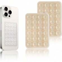 2个装硅胶吸盘手机壳支架，免提减压玩具镜面淋浴手机支架，视频和自拍（白色，浅粉色） - 彩色 - 查看 18