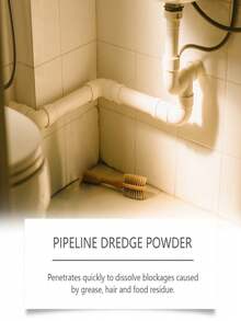 Drain Unclogger Powder, Fast Acting Pipe Cleaner For Sink Shower Bathtub Toilet, Dissolves Hair Grease Food Waste, Professional Strength, Easy Pour Formula, Home & Commercial Use,Drain Unclogger, Pipe Cleaner Powder, Sink Unclogger, Shower Drain Cleaner, Bathtub Drain, Toilet Clog Remover, Hair Dissolver, Grease Remover, Professional Strength, Home Commercial Use - Powdery - View 6