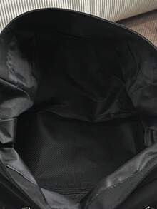 男士休闲单肩包，适合日常通勤、旅行、购物和散步等多种场合。 - 黑色 - 查看 5