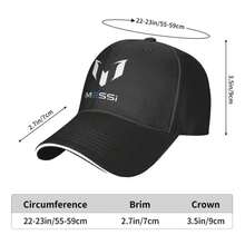 Custom White Messis 10 Football Soccer Baseball Cap Women Men Personalized Adjustable Unisex Dad Hat Spring - màu đen - Xem 5