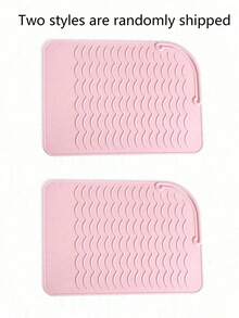 1pc Hot Styling Tool Mat, Universal Size Hair Straightener And Curling Iron Heat-Resistant Mat For Storage And Travel, Hot Styling Tool Mat, Heat Resistant Silicone Hair Styling Mat Storage Heat Insulation Pad For Hair Straighteners, Flat Irons, And Curling Irons, Protect Your Hair Styling Tools With This Non-Slip Silicone Heat Insulation Pad For Restaurant Hotel Commercial - Multicolor - View 4