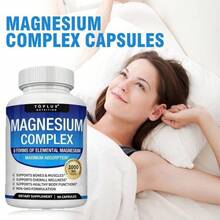 3X Toplux Nutrition Magnesium Complex 1000mg Supports 8 Elemental Magnesium - cái chai - Xem 3