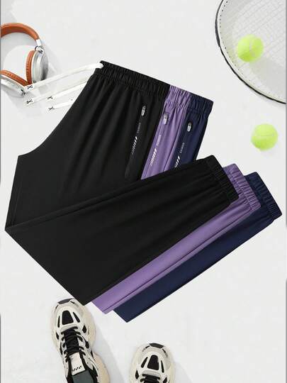 New Autumn Black Casual Sporty Pants, Versatile Outdoor Leisure Simple Long Trousers