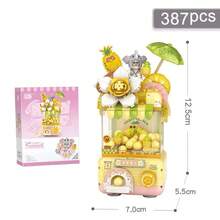 Creative Cute Panda/Pineapple Gashapon Mini Capsule Toy Machine, Building Block Air Pressure, Interesting Food Model Assembly Decoration, Home Decor Ornament, Immersive Assembly, Sense Of Achievement, Suitable For Birthday/Valentine's Day/Easter/Thanksgiving Gifts - Multicolor - View 14