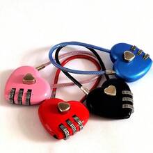 Multi-Functional Heart Lock Suitcase Luggage Travel Backpack Lock For School Gym Locker Sports Locker TSA Set Your Own Combination Luggage Lock TSA Approved Lock For Luggage Backpacks Gym Lockers Travel Essentials Portable For Dorm School Supplies For Travel Backpack Travel Bag Luggage Suitcase Travel Gear Gym Equipment 6WUZ - 粉紅色 - 查看 8