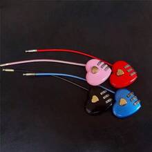 Multi-Functional Heart Lock Suitcase Luggage Travel Backpack Lock For School Gym Locker Sports Locker TSA Set Your Own Combination Luggage Lock TSA Approved Lock For Luggage Backpacks Gym Lockers Travel Essentials Portable For Dorm School Supplies For Travel Backpack Travel Bag Luggage Suitcase Travel Gear Gym Equipment 6WUZ - 粉紅色 - 查看 7