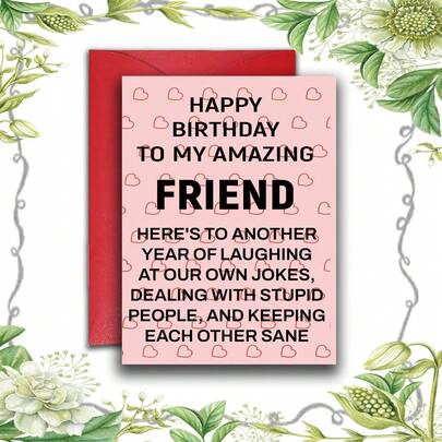 1PC Fantasy Cartoon Themed Personalized Greeting Card With Envelope, Perfect For Valentine'S Day, Birthdays, Christmas, New Year, And Holidays, Ideal For Friends And Classmates