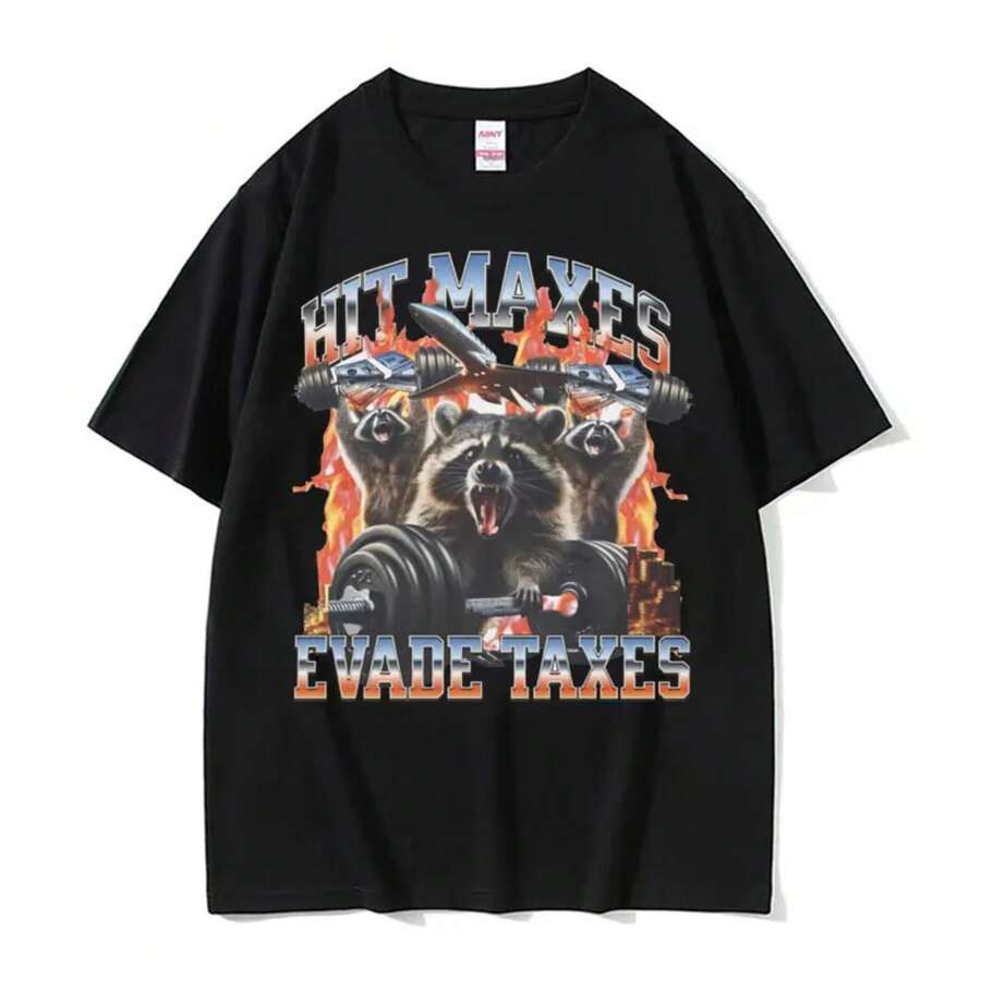 Una camiseta de fitness gráfica de meme de alta calidad para hombres y mujeres en verano, ropa de calle casual y a la moda, camiseta de algodón puro. - Negro - Ver 1