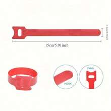 70pcs Reusable Nylon Hook And Loop Straps - Durable, Soft Self-Adhesive Fastening Tape Organizer Ties, Suitable For Daily Office Use - Multicolor - View 4