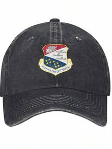 934th Airlift Wing Outdoor Unisex Washed Denim Baseball Cap - 顏色1 - 查看 1
