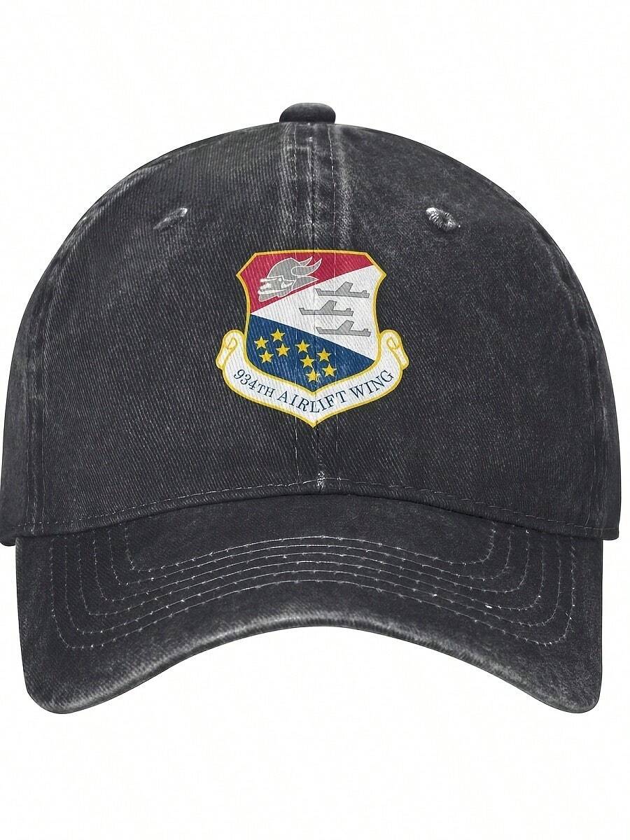 934th Airlift Wing Outdoor Unisex Washed Denim Baseball Cap - 顏色1 - 查看 1
