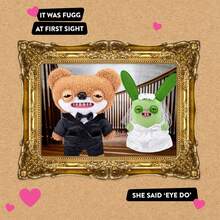 Spin Master Wedding Fuggs 9 Inch Plush, Set Of 2 Packs, Funny Ugly Monster Stuffed Animals With Human-Like Teeth & Tooth Ring, Valentine's Day Limited Edition, Adorable Wedding Anniversary Gifts - Wedding - View 4