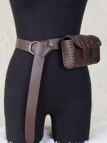 Thắt lưng da PU kiểu cổ điển thời Trung cổ, có thể dùng làm túi đeo hông hoặc ví đựng tiền xu, phù hợp với trang phục thời Phục hưng, các chợ theo chủ đề Viking, cosplay LARP, Halloween và các dịp khác, unisex. - màu nâu - Xem 9