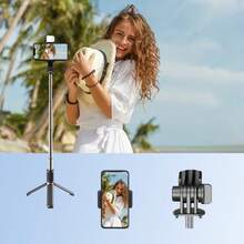 67 Inch Selfie Stick With Reinforced Tripod - 1 Fill Lights, Multi Functional Extendable & Portable Phone Tripod With Remote,With Light,Compatible With IPhone 14 Pro Max/13/12/11 Android Smartphone Perfect For Travel, Vlog, Video And Photo Integrated Compatible With Iphone Android Phone For Summer Vacation, Travel, Fill Light, Outdoor Activities, Live Streaming Tripod Stand - Black - View 11