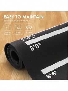 1pc Dart Board Mat, Dart Practice, 4 Throwing Distances, 300x34cm, Suitable For Bar, Home, Club, Game & Entertainment - Black - View 4