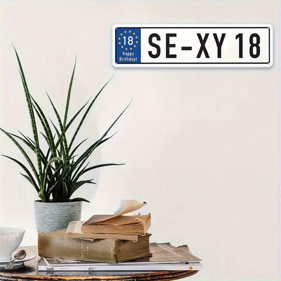 1pc 2D Flat Metal 18th Birthday Commemorative Plaque, Durable Iron Wall Decor, Suitable For Indoor/Outdoor Party Decoration, Easy To Hang, Perfect Gift For Teenagers - Multicolor - View 1