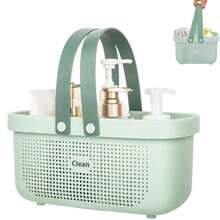 CYPNCesta de Almacenamiento de Ducha Portátil de Plástico Organizador de Suministros de Limpieza con Asa. Adecuada para Baño Cocina Dormitorio y Gimnasio BlancoFashion - 219754648 - Ver 8