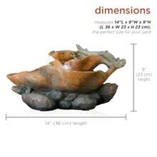 CYPNAlpine Corporation Fuente de Agua de Hojas en Niveles Relajante para Mesa o Escritorio de Interior con Luces LED 9" MarrónFashion - Marrón - Ver 4