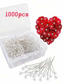 100Pcs Rhinestone Flower Stamens, Decoration For Weddings, Flowers For Valentine's Day, Suitable For Valentine's Day, Mother's Day, Graduation Season, Back To School Season, Birthday Parties And Other Flower Decorations - Multicolor - View 9