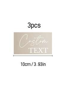 Customizable Mirror Surface Wedding Stickers, Suitable For Weddings And Events, Can Be Used As Welcome Sign Stickers, Bridal Shower Activity Display Stickers. Multifunctional, Decorative, Reusable, Exquisite, Fashionable, High-Quality, Colorful, Modern, Customizable, Personalized, Unique, Ideal Gift For Him, Also Suitable For Her, Boyfriend, Dad, Girlfriend, Mom, Family, Friends, Can Be Used In Tea Room, Home, Garden And Other Occasions. - Multicolor - View 12