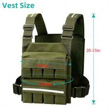nnSUNRISING Chaleco con peso para hombres y mujeres chalecos de peso ajustables de fuerza y resistencia entrenamiento de fitness entrenamiento táctico correr gimnasiocc - Ejército mundial - Ver 3