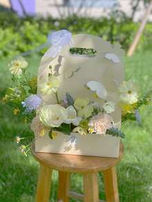 1pc/3pcs/5pcs, Multiple Colors Available, Suitable For Mother's Day, Valentine's Day, Wedding, Teacher's Day, Etc., Hand-Held Flower Box, Paper Bowknot Box, Flower Bag, Fresh Flower Gift Box - Gift Box - View 8