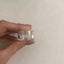 25个迷你透明乳霜罐，3克/5克，空塑料化妆品容器，透明样品瓶，眼影/唇膏罐，旅行装化妆品样品罐，空迷你瓶，适合感恩节、万圣节和圣诞节 - 無色 - 查看 8