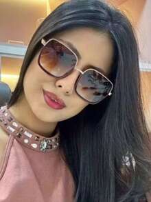 Women's Sunglasses With Square Lenses And UV400 Protection - 棕 - 查看 1