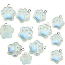 12pcs/set Cute Paw DIY Pendant For Women For DIY Jewelry Making