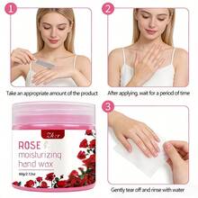 Cera hidratante de mano con rosa, mejora las manos oscuras y ásperas, ilumina, suaviza e hidrata, nutrición y reparación profunda, el cuidado refinado comienza desde las manos, adecuado para hombres y mujeres durante todo el año - Rosa - Ver 5