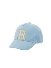 1pc A-Z 26 Letters Kids Baseball Cap, Suitable For 1-3 Years Old Toddler Girls, Outdoor Sun Hat - Baby Blue - View 10