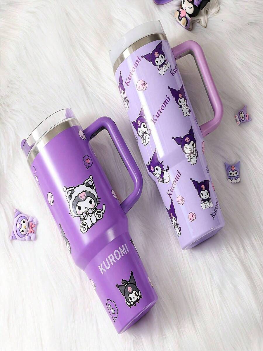SANRIO 1 Cốc du lịch bằng thép không gỉ 40 oz kèm nắp và ống hút - Chống rò rỉ, vừa vặn với giá đỡ cốc trên xe hơi, giữ đồ uống nóng hoặc lạnh trong mùa hè, thiết kế hoạt hình dễ thương với các ngôi sao và nhân vật - Món quà hoàn hảo cho sinh nhật và ngày Valentine.
