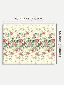 1件复古优雅花卉图案桌布，方形印花桌布，适合家庭聚会、野餐、厨房和餐桌装饰、咖啡桌罩，耐用桌布垫，四季皆宜的家居装饰桌布垫 - 多色A - 查看 6