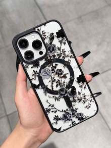 Summer Flower 1Pc New Creative Black Magnetic Shadow Forest Peony Pattern Unique Phone Case Compatible With Apple Series 16 Pro Max, 11/12/13/14 Plus, XR, 7/8 Plus, 15 Pro Max, And Series. Christmas Accessories. Cute Phone Cases 17 Pro Max Case Cover 17 Pro Max Bear Phone Case Phone Cases 14 Anime Mobile Phone Case Family Fundas Rilakkuma Silicone Phone Case 16 Case Pink Phone Case Cover De Girlfriend Or Boyfriend Pink Christmas Cheap Phone Cases Gifts For MenValentine'S Day Gift,Retro Stylish Cute Phone Case,Kindle,Fundas,Fundas Para , 16,Valentine'S Day Gifts,Valentines Phone Case - 款式1(1件) - 查看 2
