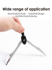 1 pieza Juego de brújula, herramientas de dibujo y geometría multifunción de metal profesionales para estudiantes, al por mayor