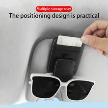 1 szt. Torba do przechowywania osłon przeciwsłonecznych w samochodzie, wielofunkcyjny, modny uchwyt na okulary przeciwsłoneczne, kompaktowa konstrukcja oszczędzająca miejsce, akcesorium do osłon przeciwsłonecznych w samochodzie, wielokolorowe opcje, duża pojemność, dwa przegródki na karty, klips do okularów, kieszeń na karty, praktyczna, łatwy dostęp, adsorpcja magnetyczna, automatyczne zamykanie, dekoracja wnętrza samochodu - Montowany na samochodzie - Zobacz 5