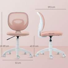 Home Office Chairs - Pink - View 3