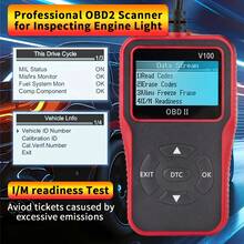 Máy quét chẩn đoán 10 giây [V100] - Đầu đọc mã lỗi tương thích OBD2/EOBD cho 99% xe, phù hợp cho cả người tự sửa chữa và thợ máy chuyên nghiệp. - Một cỡ - Xem 6