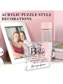 Acrylic Puzzle Gift For Sisters - Desktop Decor, Dining Table Ornament, Office Desk Accessory - Exquisite Souvenir For Girlfriends, Suitable For Birthday, Thanksgiving, Christmas And Other Occasions, Also Suitable For Graduation Ceremonies - Multicolor - View 8