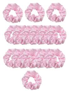 16pcs/Set Women Pink Scrunchies, High Elasticity Hair Ties, Soft Satin Hair Accessories, Versatile & Casual ,Scrunchy Hair Ties - Pink - View 8