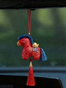 10件套中国新年挂饰，吉祥马摆件，中国农历新年家居装饰，春节派对礼品，办公桌礼物，中国新年摆件，汽车窗挂饰 - 彩色 - 查看 11