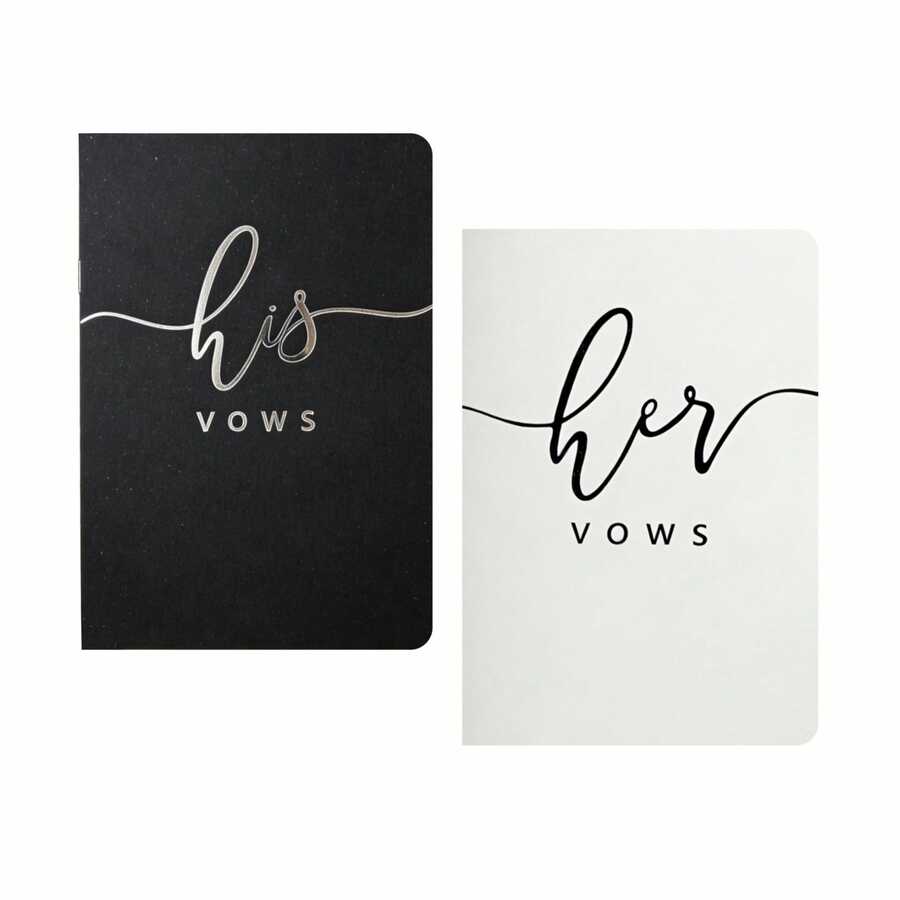 Bộ 2 cuốn sổ ghi lời thề hôn nhân, phiên bản nam và nữ, chữ in dập nổi, kích thước 14cm x 10cm, 32 trang, không gian rộng rãi để viết lời thề, vật dụng thiết yếu hoàn hảo cho ngày cưới của bạn, cũng lý tưởng cho đồ dùng học tập và chuẩn bị năm học mới.
