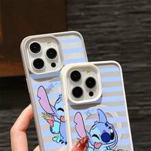 This Disney Lilo & Stitch Phone Case, Featuring Stitch And Angel Cartoon Characters, Boasts A Cute And Playful Design, A Simple And Stylish Appearance, And A Smooth And Comfortable Feel. It Features A Magnetic Back, Camera Protection, A Transparent And Fashionable Back Panel, And Reinforced Corners For Effective Drop Protection, Making It An Ideal Choice For Young People. This Phone Case Is Compatible With IPhone 17/16/15/14/13/...12/11/XR/XS/X Series And SamsungGalaxy S22, S23, S24, And S25 Series Phones. It's The Perfect Gift For Friends And Family. - Pink - View 10