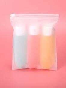 4pcs Refillable Plastic Travel Bottles Set, 2.03oz Capacity, Leak-Proof, Portable, Suitable For Lotions, Shampoo And Body Wash. Simple Sealed Design Cosmetic Storage Box, Beauty Product Organizer - Multicolor - View 10