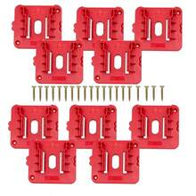 易于安装的 Milwaukee 18V 电池支架 – 适用于 Milwaukee 18V 锂离子电池的重型塑料储物架 – 适用于车间和车库的快速接线整理架 - 彩色 - 查看 6