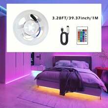 1pc 5V USB LED Light Strip, 3535 LED, 24-Key IR Remote Control, Dimmable. Suitable For Bedroom And Living Room Ambient Lighting, Christmas And New Year Decoration Lights - Multi-color Light - View 14