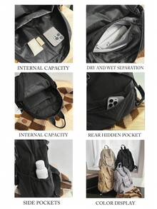 Ba lô du lịch Peach Tree, túi xách tay kiêm túi đeo vai đa năng, túi đựng laptop, túi đôi, ngăn chống nước, dung tích lớn, nhiều ngăn, thích hợp cho du lịch, kỳ nghỉ, đi học, công tác, quà tặng Halloween, Giáng sinh, Ngày Valentine. - Nhiều màu - Xem 4