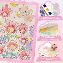 CYPN3 Piezas Acuarela para Niños Acuarela Mágico con Agua y Pigmentos Pintura en Acuarela con Pinceles y Tableros para Colorear Regalo Preescolar para Niños de 3 a 8 AñosFashion - 223233553 - Ver 5