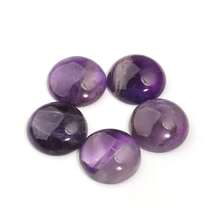5-10 piezas/paquete Cabuchones naturales de amatista, tamaños variados, elegantes cabuchones de piedras preciosas púrpuras para hacer joyas DIY, adecuados para collares, anillos, pulseras y otros accesorios - amatista - Ver 16